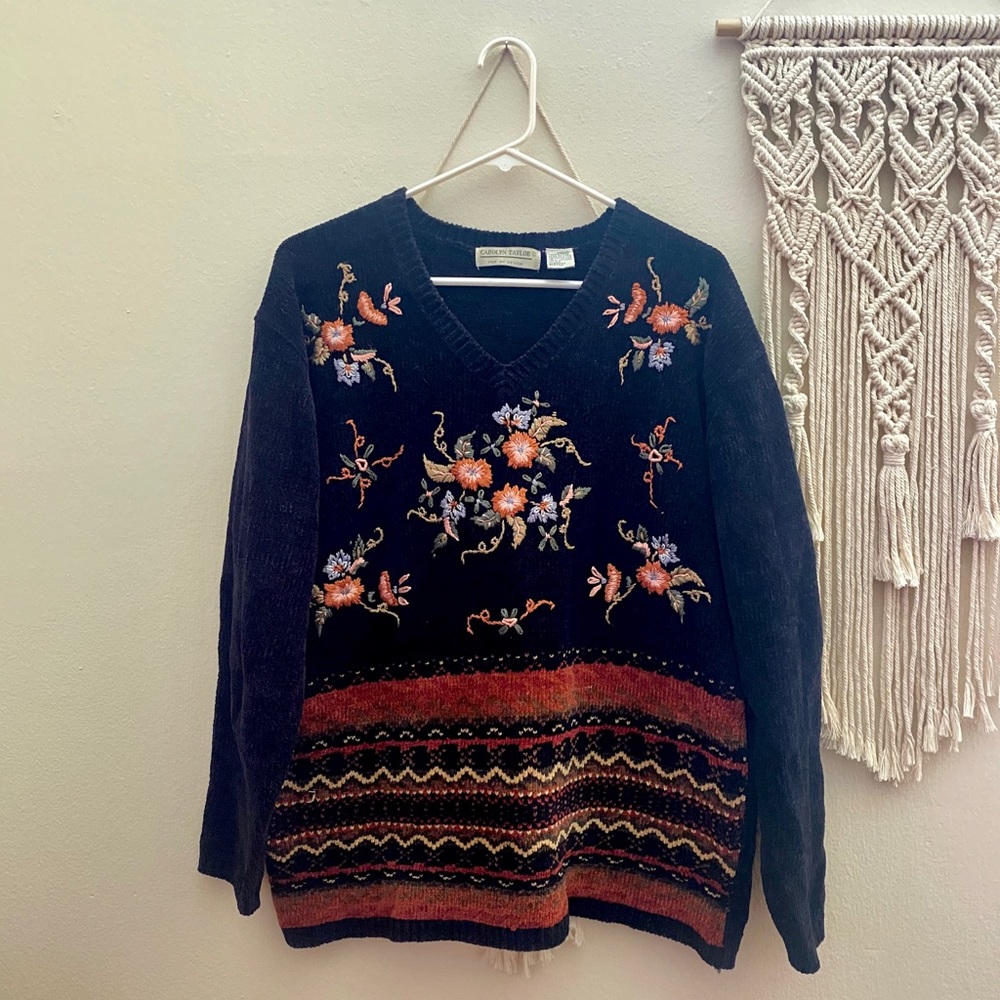Vintage Carolyn Taylor Chenille Sweater